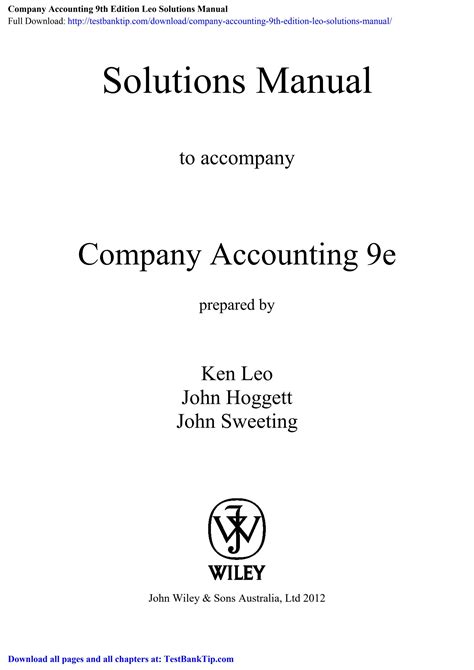 Company accounting 9th edition solutions manual. - Fare trading con ichimoku cloud la guida essenziale all'analisi tecnica di ichimoku kinko hyo.