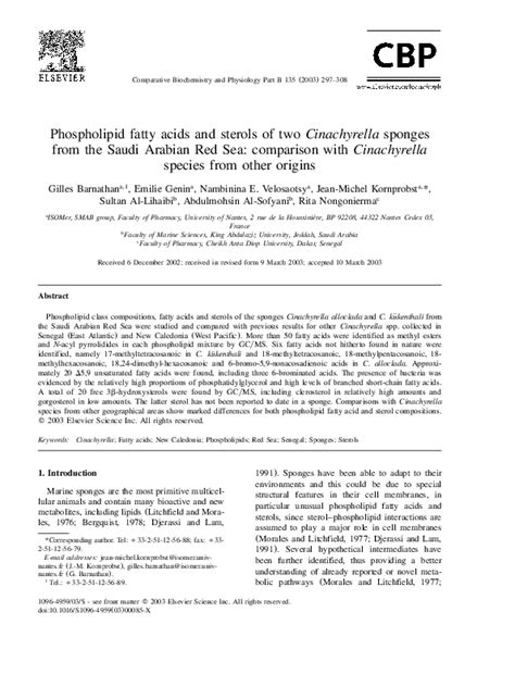 Comparative study with Cinachyrella species