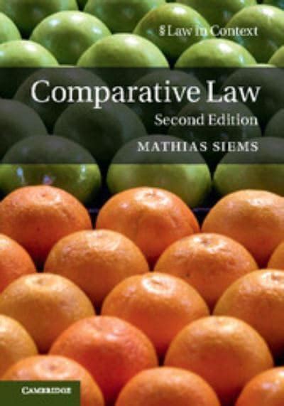 Download Comparative Law By Mathias Siems