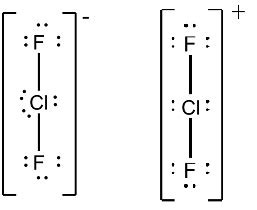 Compare the F—Cl—F angles in CIF 2 + and ClF 2 − . Using Lewis ...