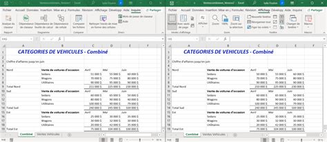 Comparer 2 fichiers excel 2016