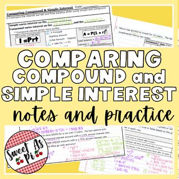 Comparing Compound and Simple Interest - Guided Notes and …