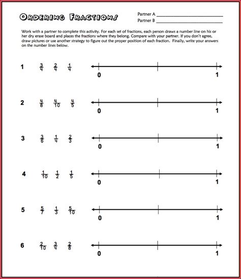 Comparing Fractions Using Benchmarks Worksheet Printable And
