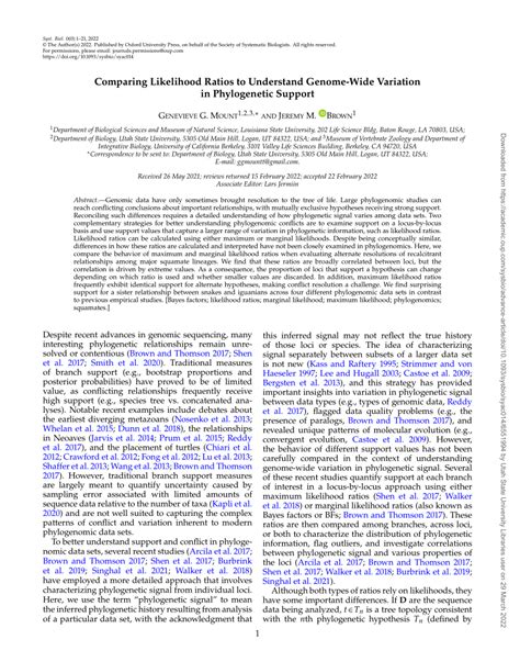 Comparing Likelihood Ratios to Understand Genome …