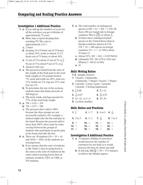 Comparing Scaling Investigation 3 Homework Answers