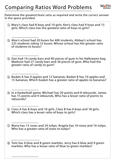 Comparing ratios word problems worksheets.  Browse math screenings and assess...
