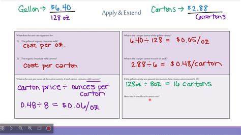 Comparing with Unit Rates YouTube