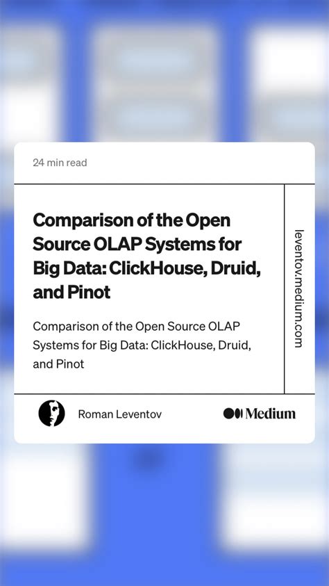 Comparison of the Open Source OLAP Systems for Big Data