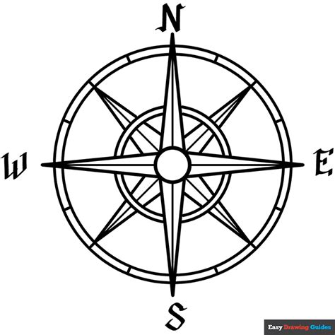 Compass Coloring Page