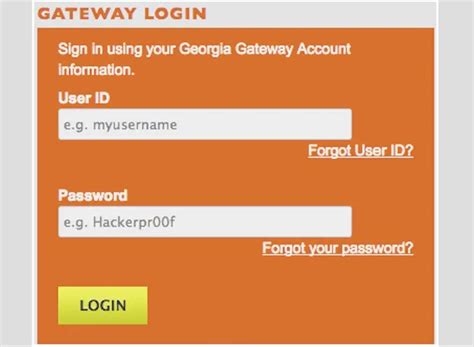 Login Error: Please enter User ID and Password to log into your Ga