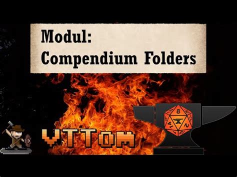 Compendium folders foundry vtt.  Apr 8, 2021 · To make this simple, imagine Foundr...