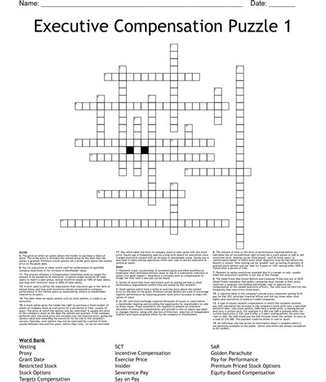 Compensation level crossword clue. Salary. Today's crossword puzzle clue is a quick one: Salary. We will try to find the right answer to this particular crossword clue. Here are the possible solutions for "Salary" clue. It was last seen in British quick crossword. We have 7 possible answers in our database. Sponsored Links. 