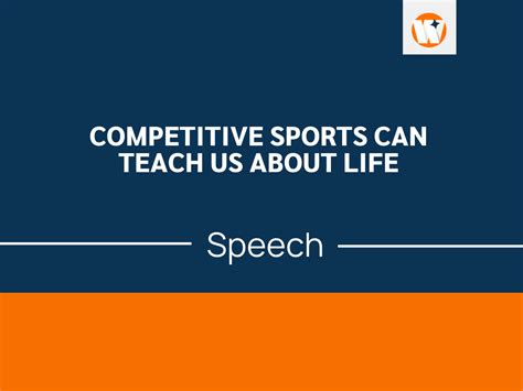 Competitive sports can teach us about life. 