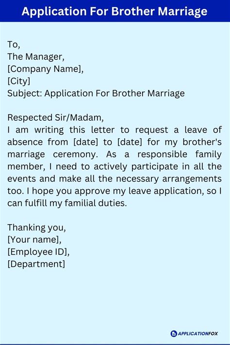 Complete Guide To Write An Approved Leave Application For Brother Marriage**