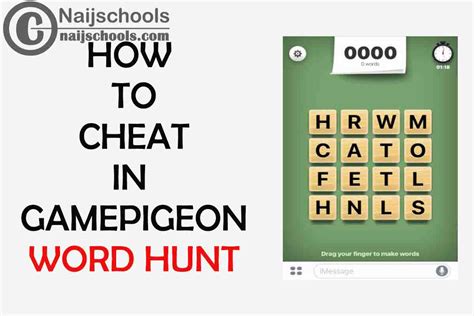 Complete Guide on How to Cheat in GamePigeon Word Hunt Game NAIJSCHOOLS