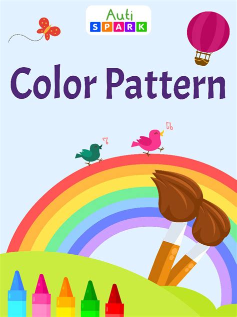 Complete The Color Pattern Workbook 02 Color The Rainbow AutiSpark