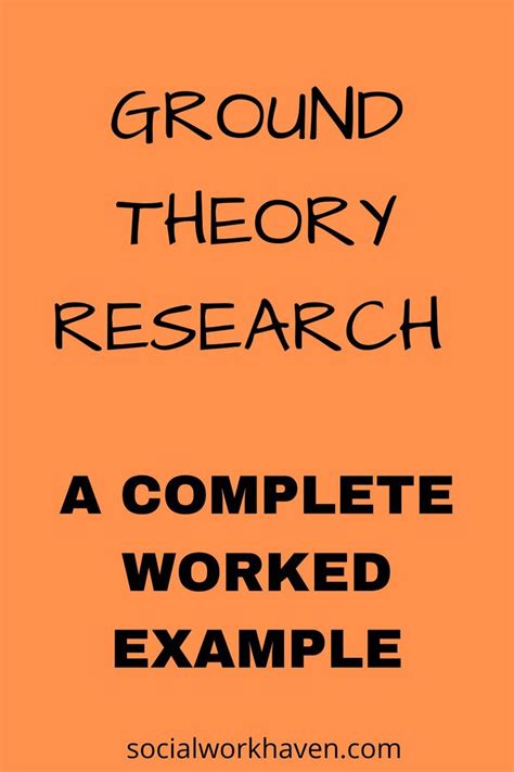 Complete Worked Example of a Grounded Theory Research