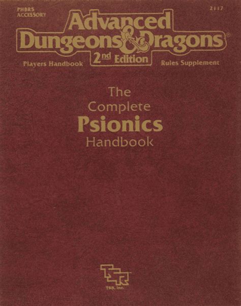 Complete psionics handbook advanced dungeons dragons rules supplement. - 2006 f 650f 750 truck owner manual.