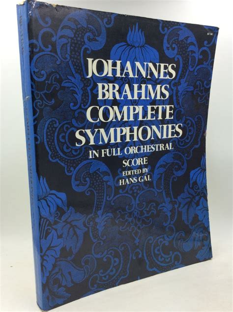 Read Online Complete Symphonies In Full Score By Johannes Brahms