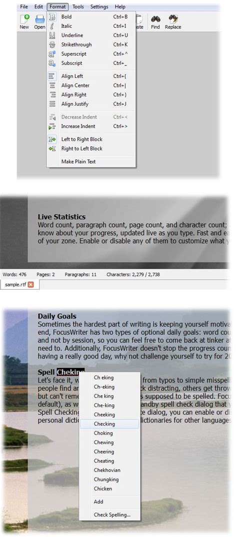 Get Multifunction Focuswriter 1.6.4 for independent.