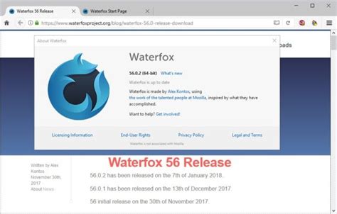 Completely Access of Portable Waterfox 56.2.5