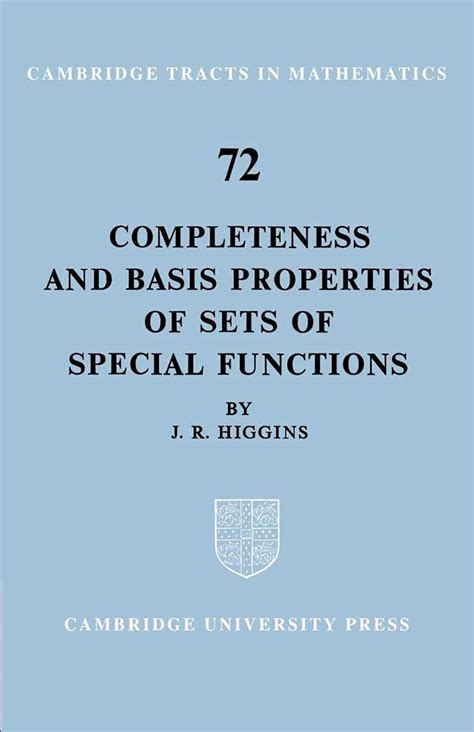 Completeness And Basis Properties Of Sets Of Special Functions