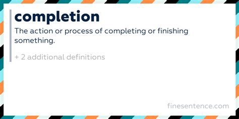Completion meaning
