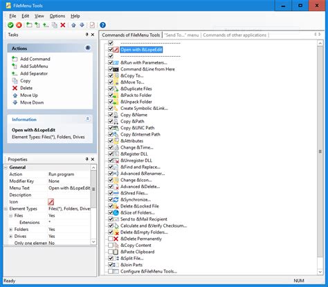 Independent access of Transportable Filemenu Equipment 7.3