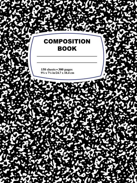 Composition notebook template pdf.  It allows for a familiar and comfortab...