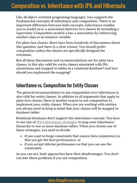 Composition vs. Inheritance with JPA and Hibernate