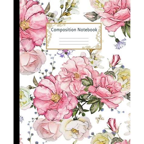 Full Download Composition Notebook Wide Ruled Lined Paper Notebook Journal Watercolor Pink Roses Workbook For Boys Girls Kids Teens Students For Back To School And Home College Writing Notes By Not A Book