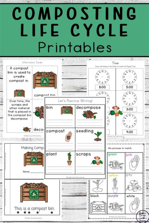 Composting Life Cycle Printable Pack Simple Living. Creative Learning