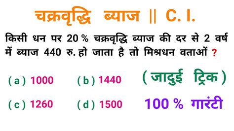 Compound Interest : चक्रवृद्धि ब्याज Most Important ट्रिक …