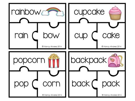 Compound Word Puzzles Teaching with Nancy