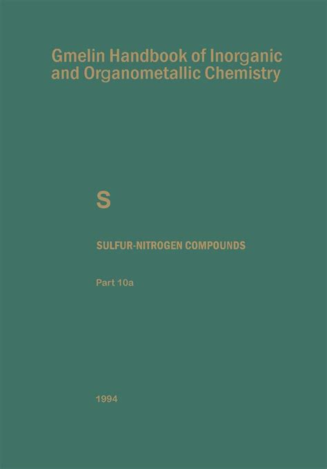 Compounds with sulfur gmelin handbook of inorganic and organometallic chemistry. - Seat leon arl engine service manual.