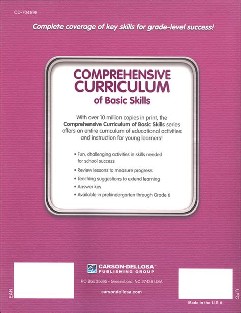 Read Online Comprehensive Curriculum Of Basic Skills Grade 6 By Thinking Kids