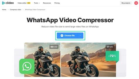 Compress video for whatsapp iphone.  Save the compressed video to Dropbox and...