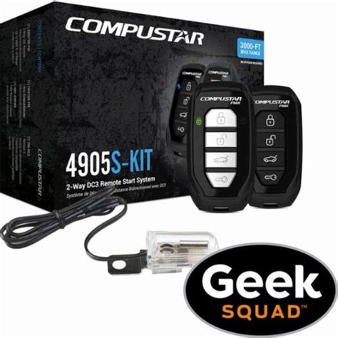 Compustar 4905S-Kit Remote Start issues Sorry if this is in the wrong sub but I'm looking for some advice on a remote starter kit I just had installed at BestBuy. A few minor issues are the remote doesn't open the trunk, once the vehicle is remote started and the door is opened the vehicle shuts off, and my main issue the switch inside my .... 