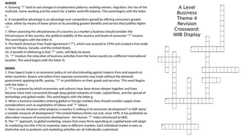 Computer Coding Keyword Crossword AS and A Level Edexcel Business