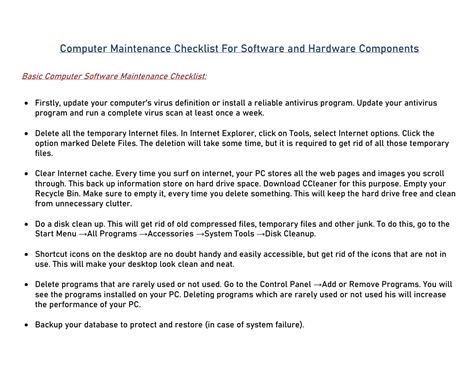 Computer Files Guide About Maintanance