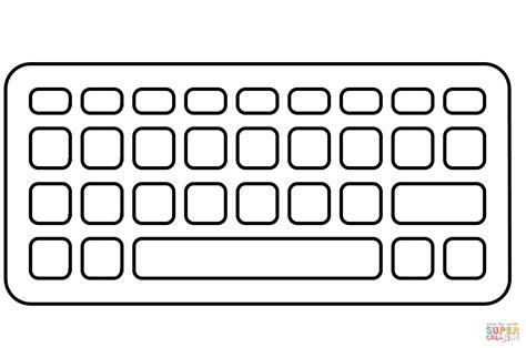 Computer Keyboard Coloring Page