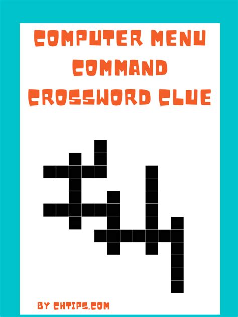 Computer Menu Command Crossword Clue Computer Basic Tutorials