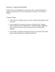 Computer Psychsim To 5 Therapist Answers