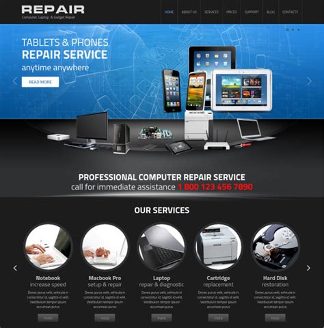 Computer Repair Website Templates From Themeforest