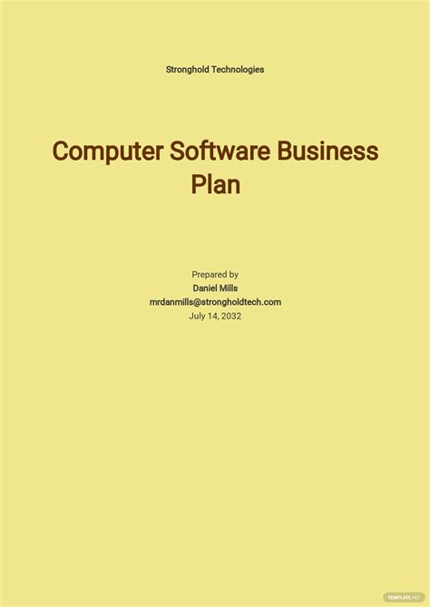 Computer Software Business Plan