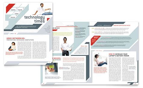 Computer Solutions Newsletter Template Word & Publisher