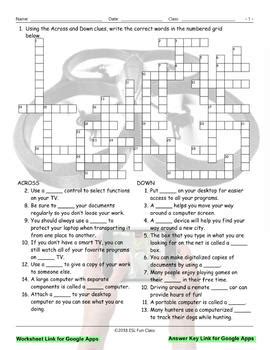Computer Technology Interactive Crossword Puzzle for Google Apps