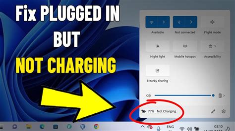 Computer battery not charging when plugged in