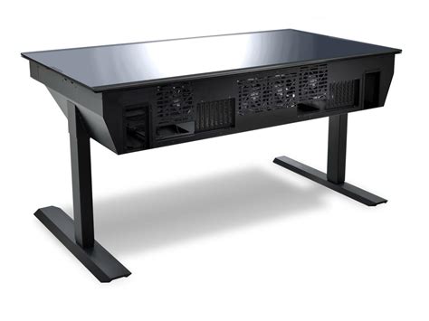 Computer case desk. This mount can hold a maximum of 30 pounds, which is pretty middle-of-the-road for computer mounts. Its width is adjustable to 5.25 to 9.25 inches. Its height is adjustable between 15.5 and 19.5 inches. These are a bit limited, so you won’t likely be able to fit higher-end gaming PC cases in this mount. 