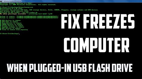 Computer freezes when usb plugged in